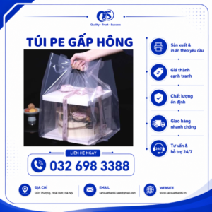 TÚI PE GẤP HÔNG